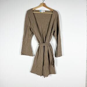Carlotta 100% cashmere tan beige cardigan sweater size extra small